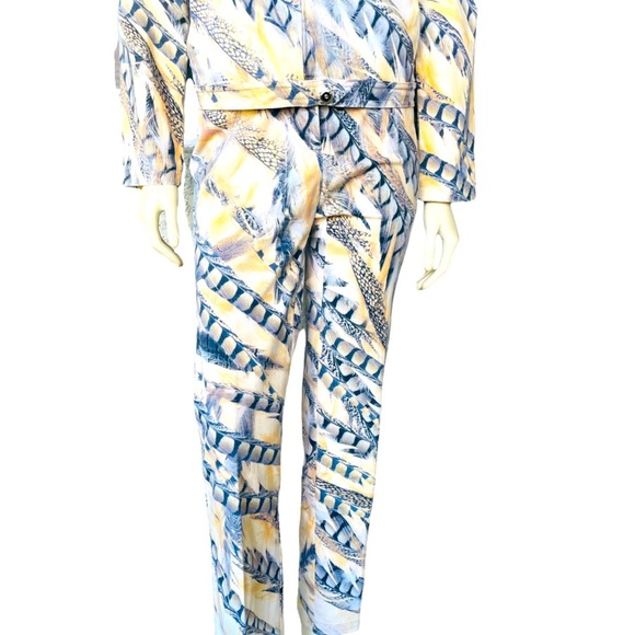 St. John Sport Womens Feather Print Twill Zip Jacket And Pants Set. - Picture 5 of 13